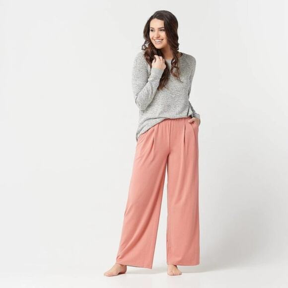 AnyBody Loungewear Cozy Knit Wide Leg Pant - Picture 1 of 6